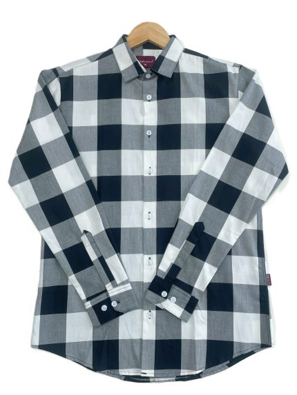Black & White Checked - Full Sleeve Shirt