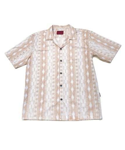 Beige & white- Half sleeved Shirt