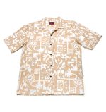 Beige & white- Half sleeved Shirt