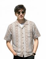 Beige & white- Half sleeved Shirt