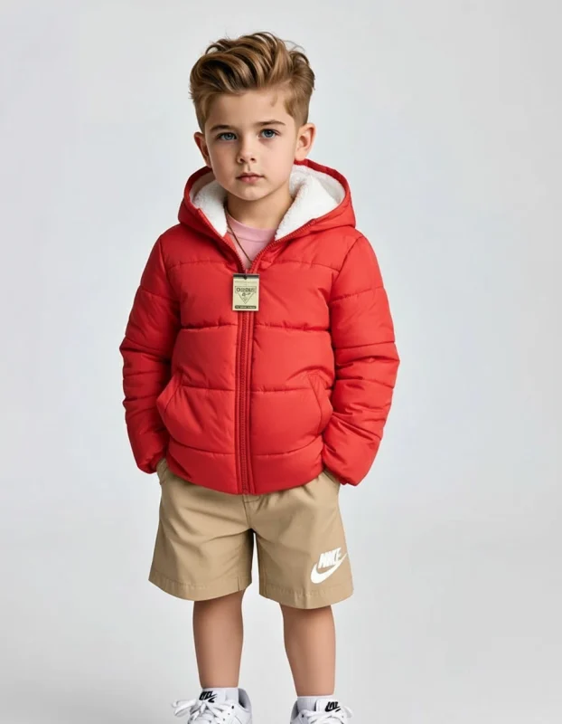 Red Colour-Boys winter jacket For KIDS
