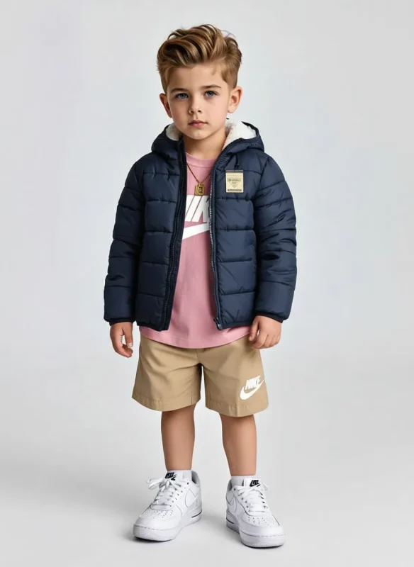 Puffer jacket Dark blue - For child