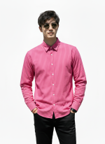 Red & Pink stripe - Old Money Full Sleeve Shirt