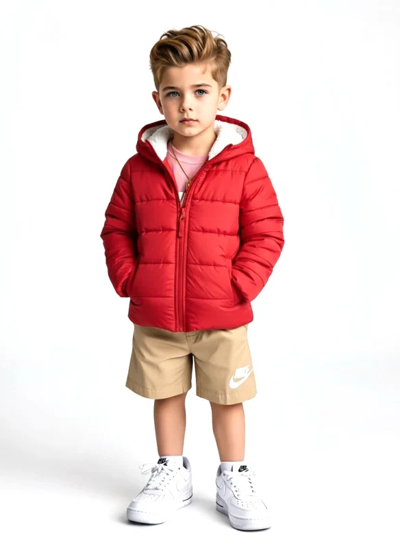 Red Colour-Boys winter jacket For KIDS