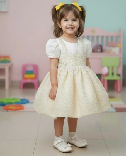 Baby Juliet Embroidered Dress in Ivory