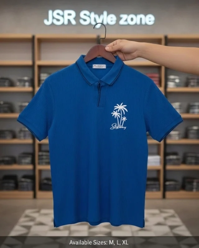 Old money Premium Textured Polo Shirt.