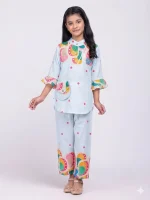 Stylish baby girl's kurta and palazzo.