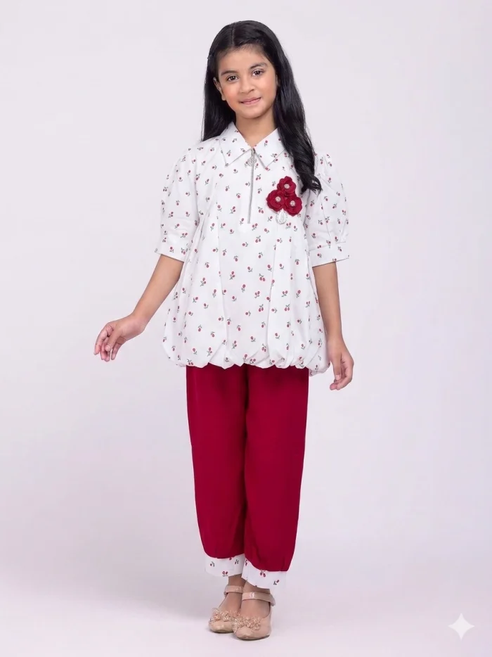 Korean-style two-piece set for baby girls