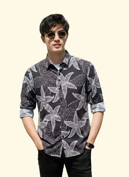 Premium Men's Starfish Printed Casual Shirt