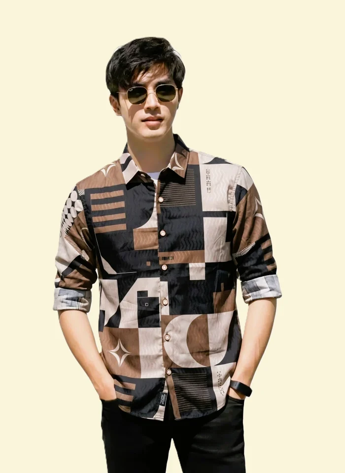 Geometric print Shirt for Men's. Geometric print Shirt for Men's. - Image 1