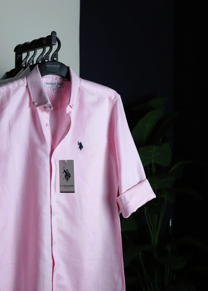 Pink Remi rayon fabric shirt.
