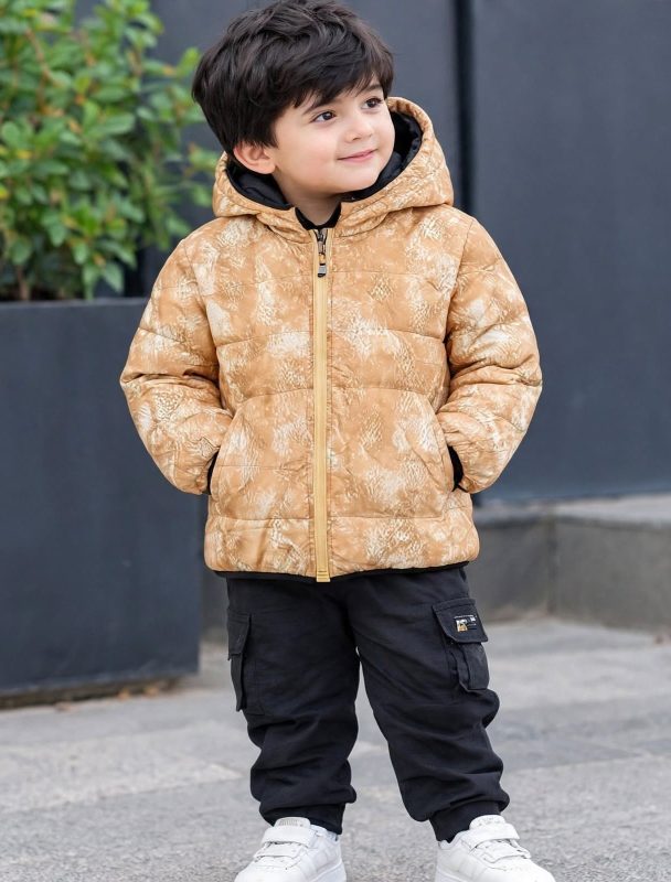 kids' monogram puffer jacket