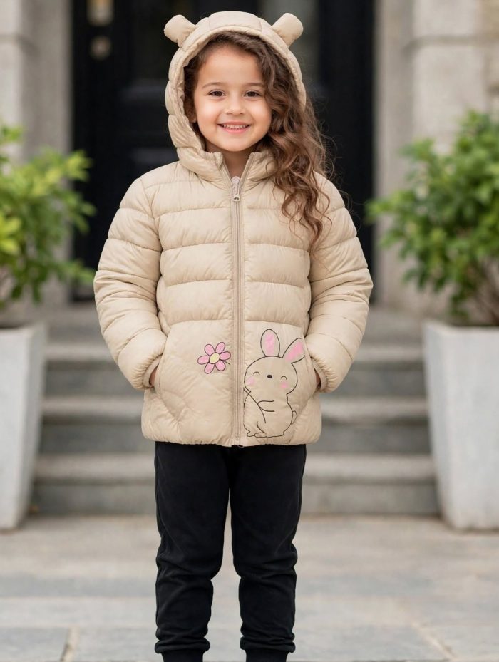 Cat face style puffer jacket.